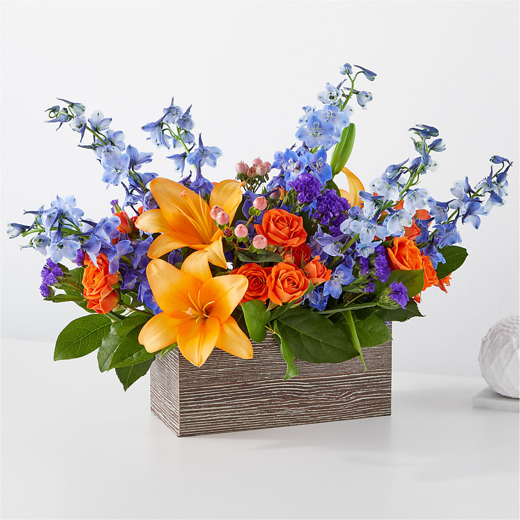 Radiant Citrus Box Bouquet – Bittys Garden, Canon City CO