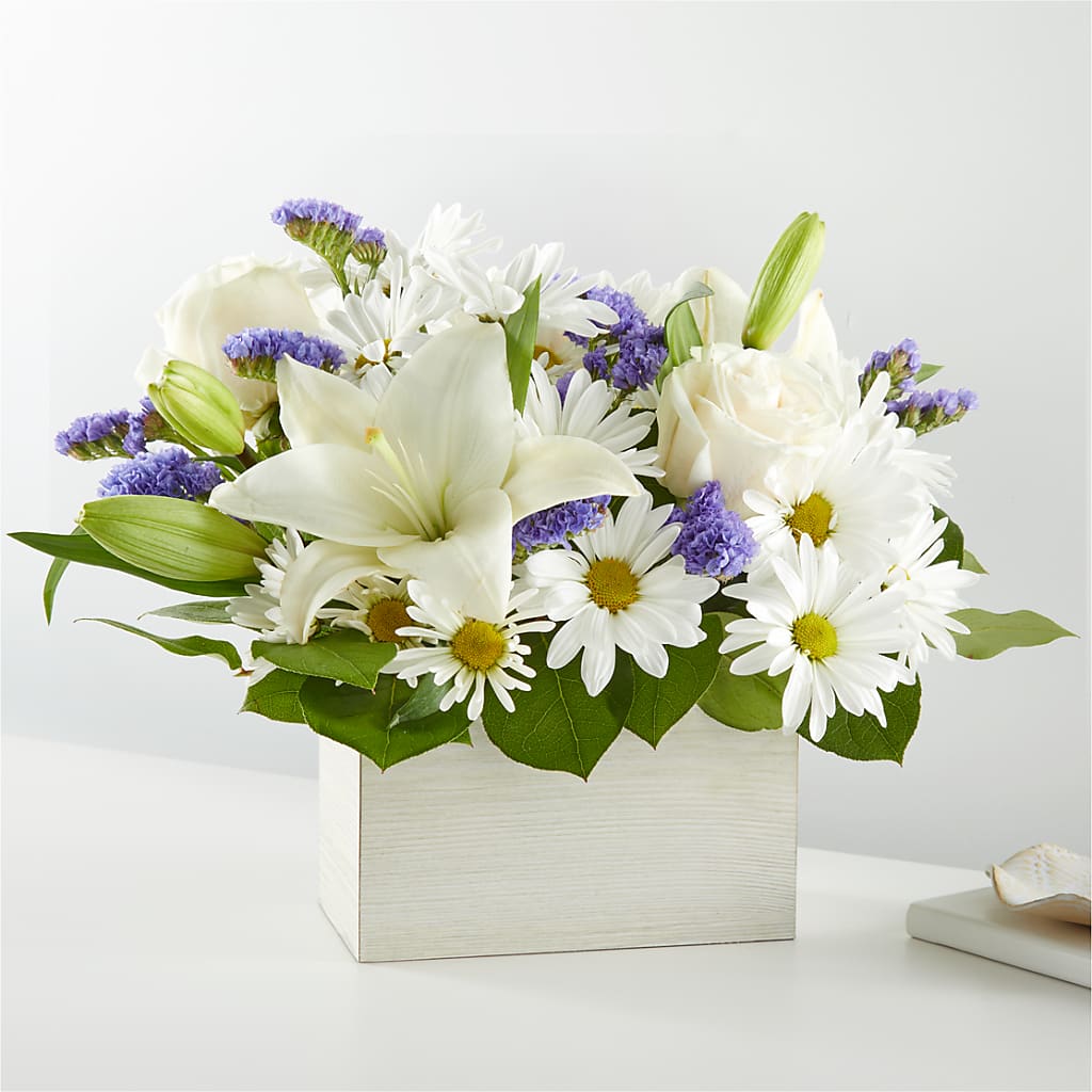 Beyond Blue Box Bouquet – Bittys Garden, Canon City CO