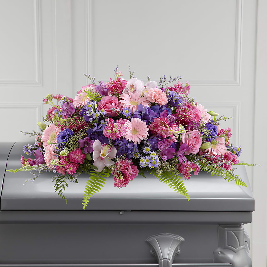 Glorious Garden Casket Spray – Bittys Garden, Canon City CO