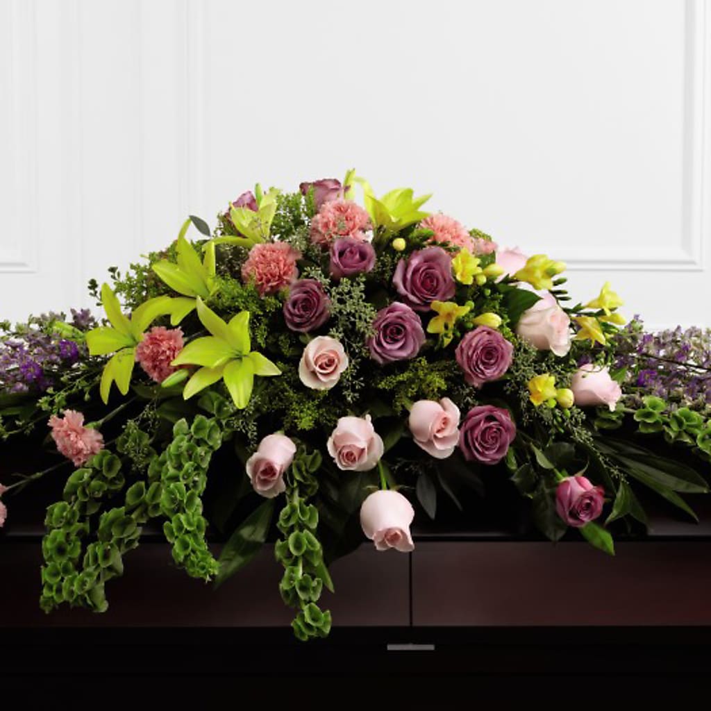 Forever Beloved Casket Spray – Bittys Garden, Canon City CO