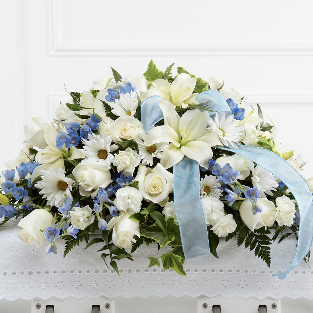 Tender Treasure Casket Spray – Bittys Garden, Canon City CO