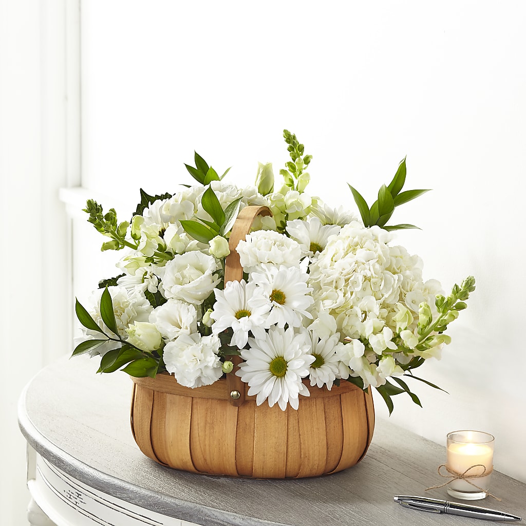 Pure Ivory Basket – Bittys Garden, Canon City CO