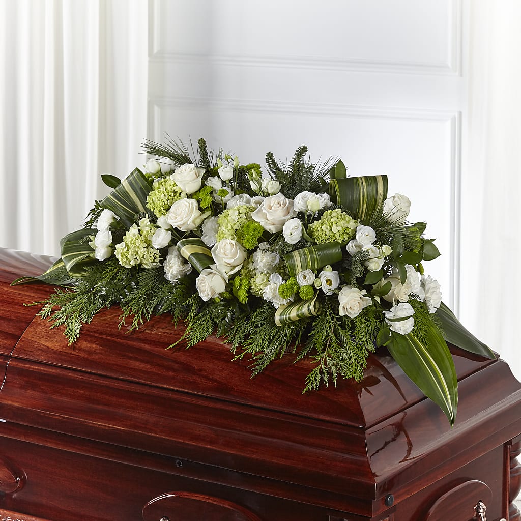 Hopeful Gesture Casket Spray – Bittys Garden, Canon City CO