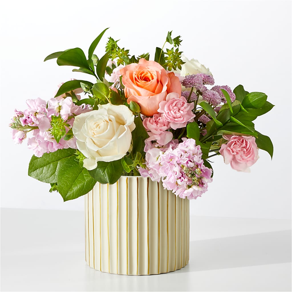 French Market Bouquet with Ivory Vase – Bittys Garden, Canon City CO