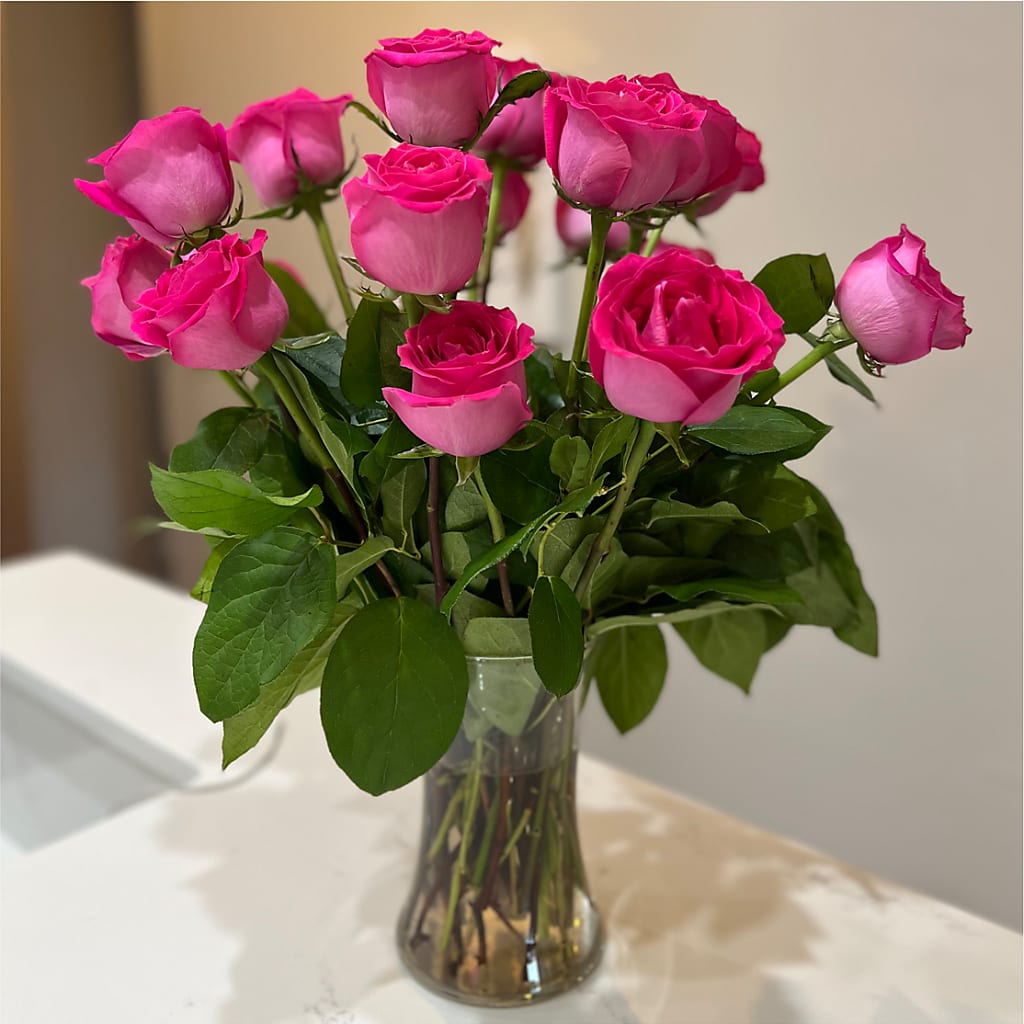 Long Stem Pink Rose Bouquet –  Bittys Garden, Canon City CO