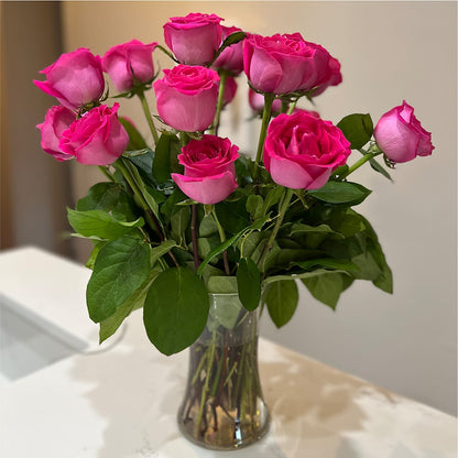 Long Stem Pink Rose Bouquet –  Bittys Garden, Canon City CO