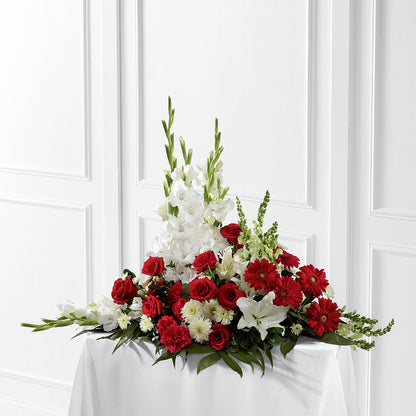 Crimson & White Arrangement –  Bittys Garden, Canon City CO