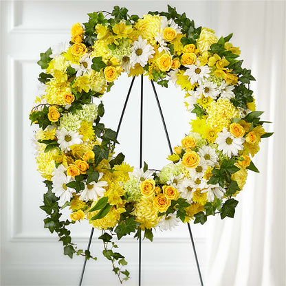 Golden Remembrance Wreath –  Bittys Garden, Canon City CO