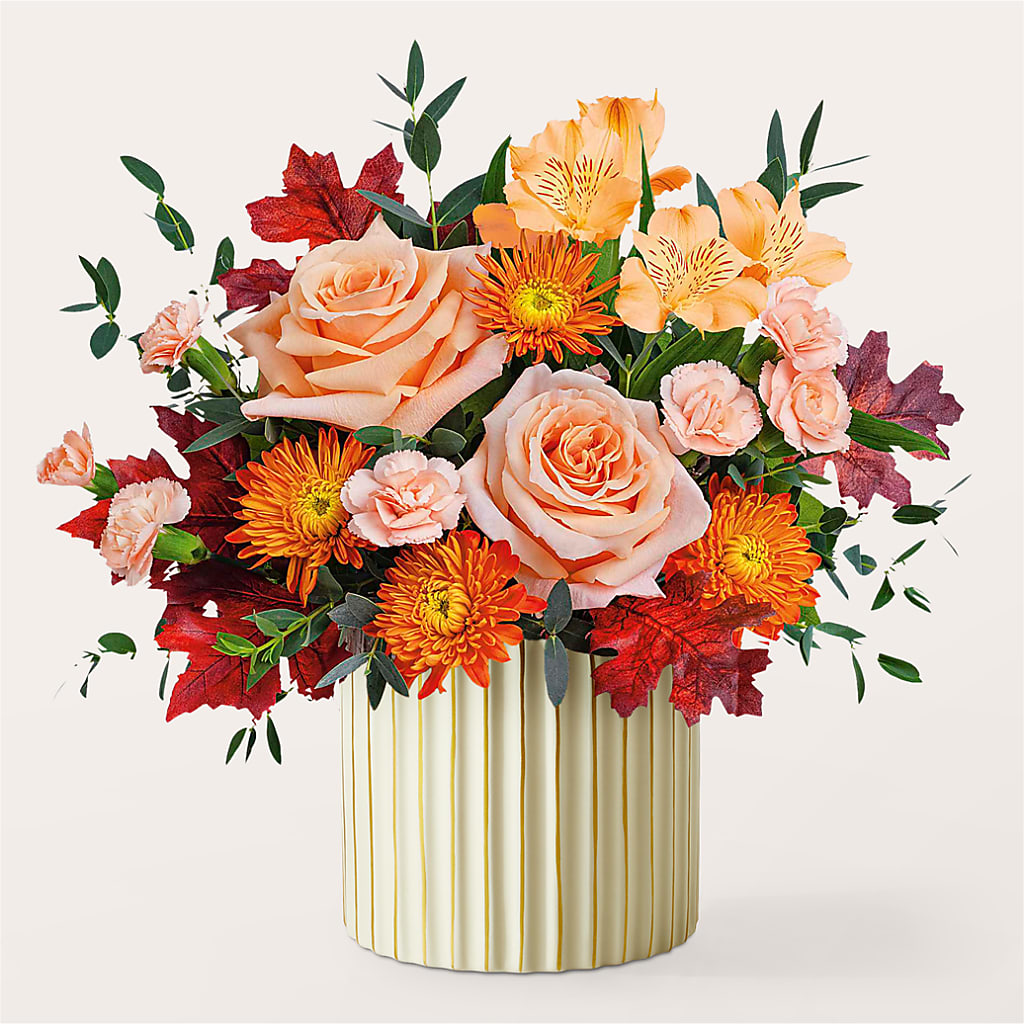 Spiced Latte Bouquet with Ivory Vase –  Bittys Garden, Canon City CO