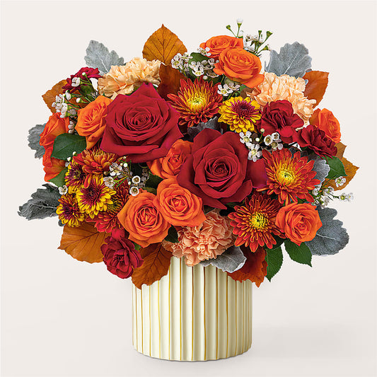 Merlot Bouquet with Ivory Vase –  Bittys Garden, Canon City CO