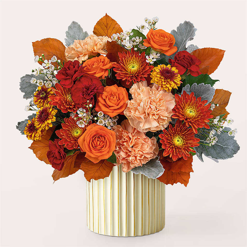 Merlot Bouquet with Ivory Vase –  Bittys Garden, Canon City CO