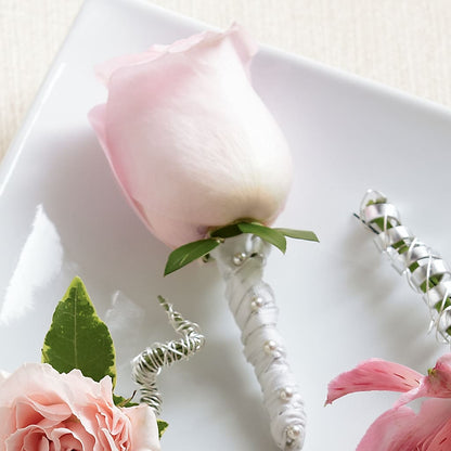 Pink Rose Boutonniere –  Bittys Garden, Canon City CO