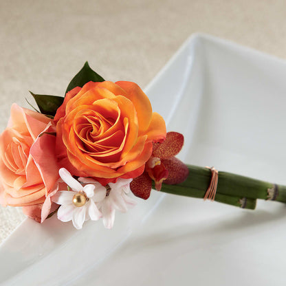 Sunset Dream Boutonniere –  Bittys Garden, Canon City CO