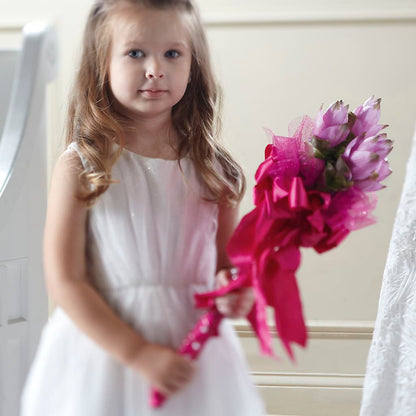 Sparkle Pink Flower Girl Bouquet –  Bittys Garden, Canon City CO