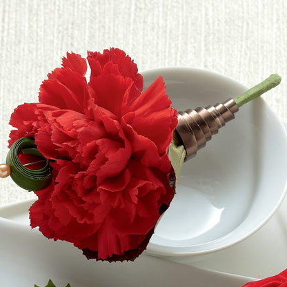 Red Carnation Boutonniere –  Bittys Garden, Canon City CO