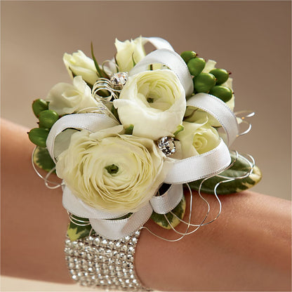 White Wedding Corsage –  Bittys Garden, Canon City CO